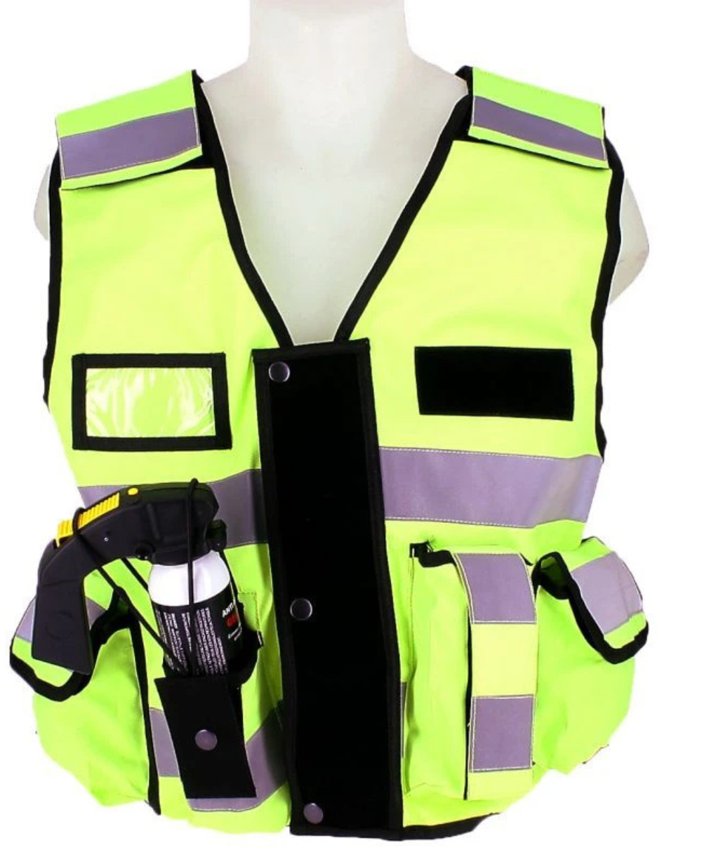 Gilet Tactique Sécurité SHOC Jaune – Image 6