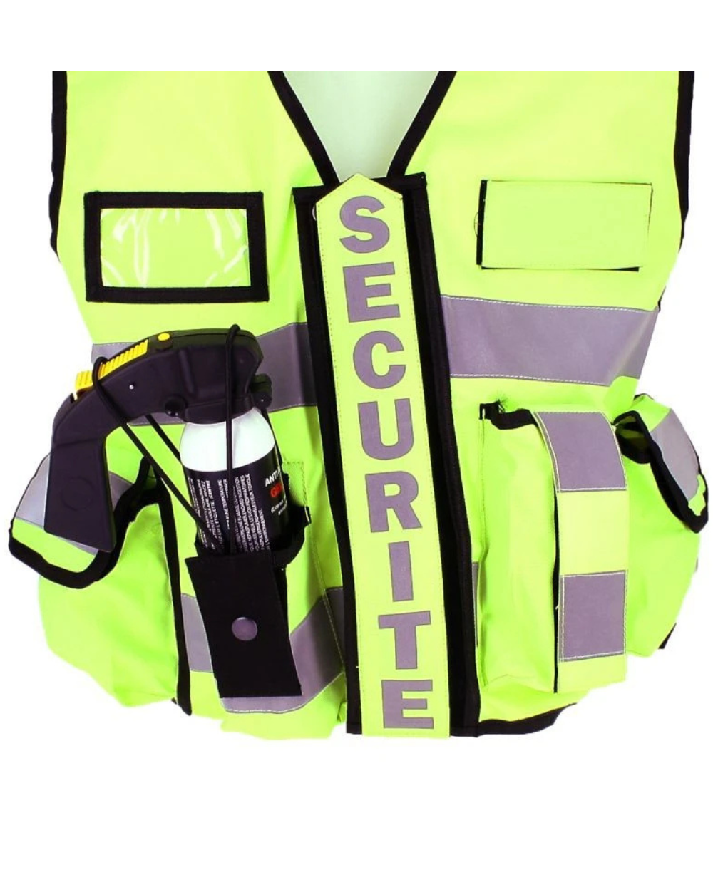 Gilet Tactique Sécurité SHOC Jaune – Image 5