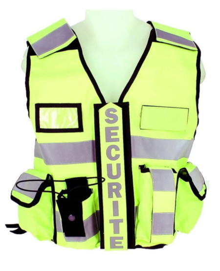 Gilet Tactique Sécurité SHOC Jaune