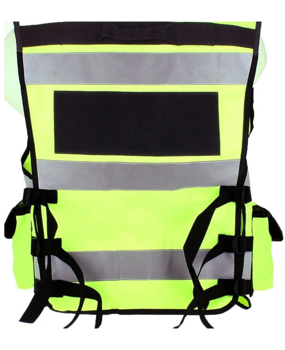 Gilet Tactique Sécurité SHOC Jaune – Image 2