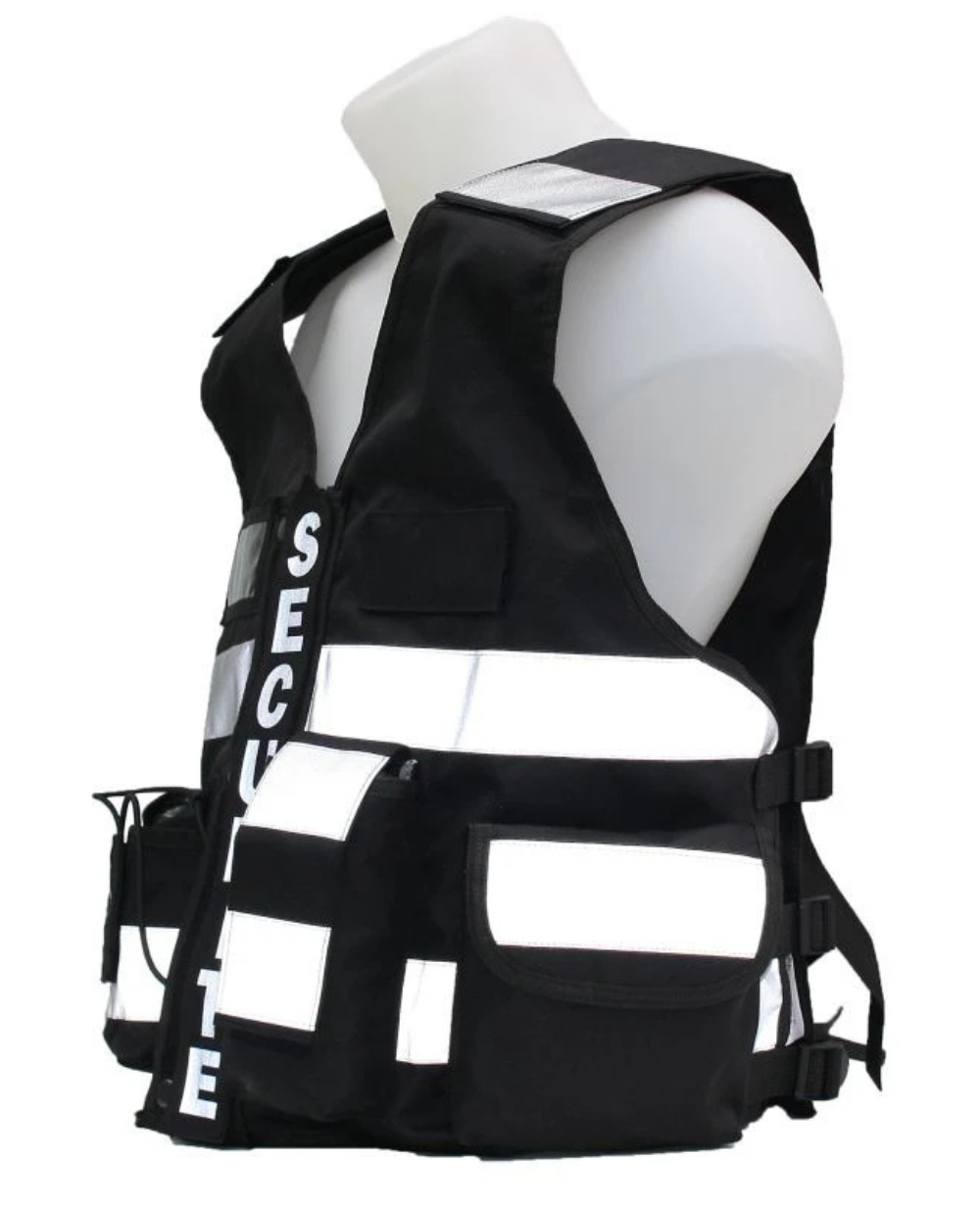 Gilet Tactique Sécurité SHOC Noir – Image 4
