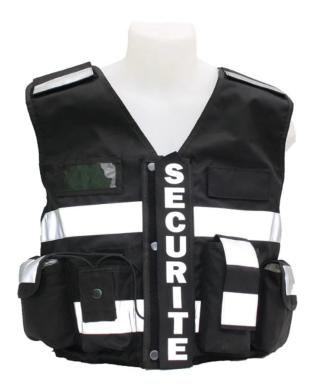 Gilet Tactique Sécurité SHOC Noir