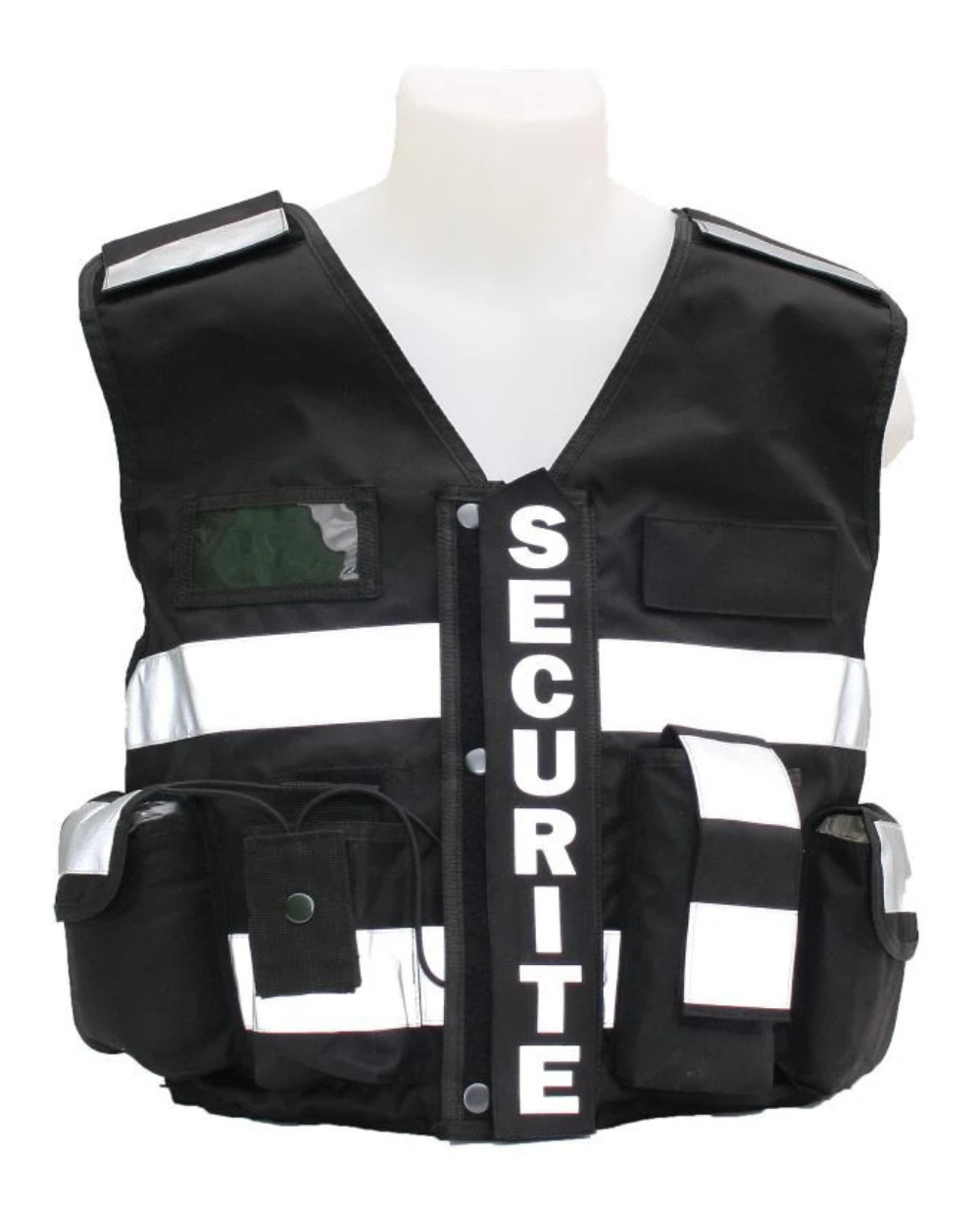Gilet Tactique Sécurité SHOC Noir
