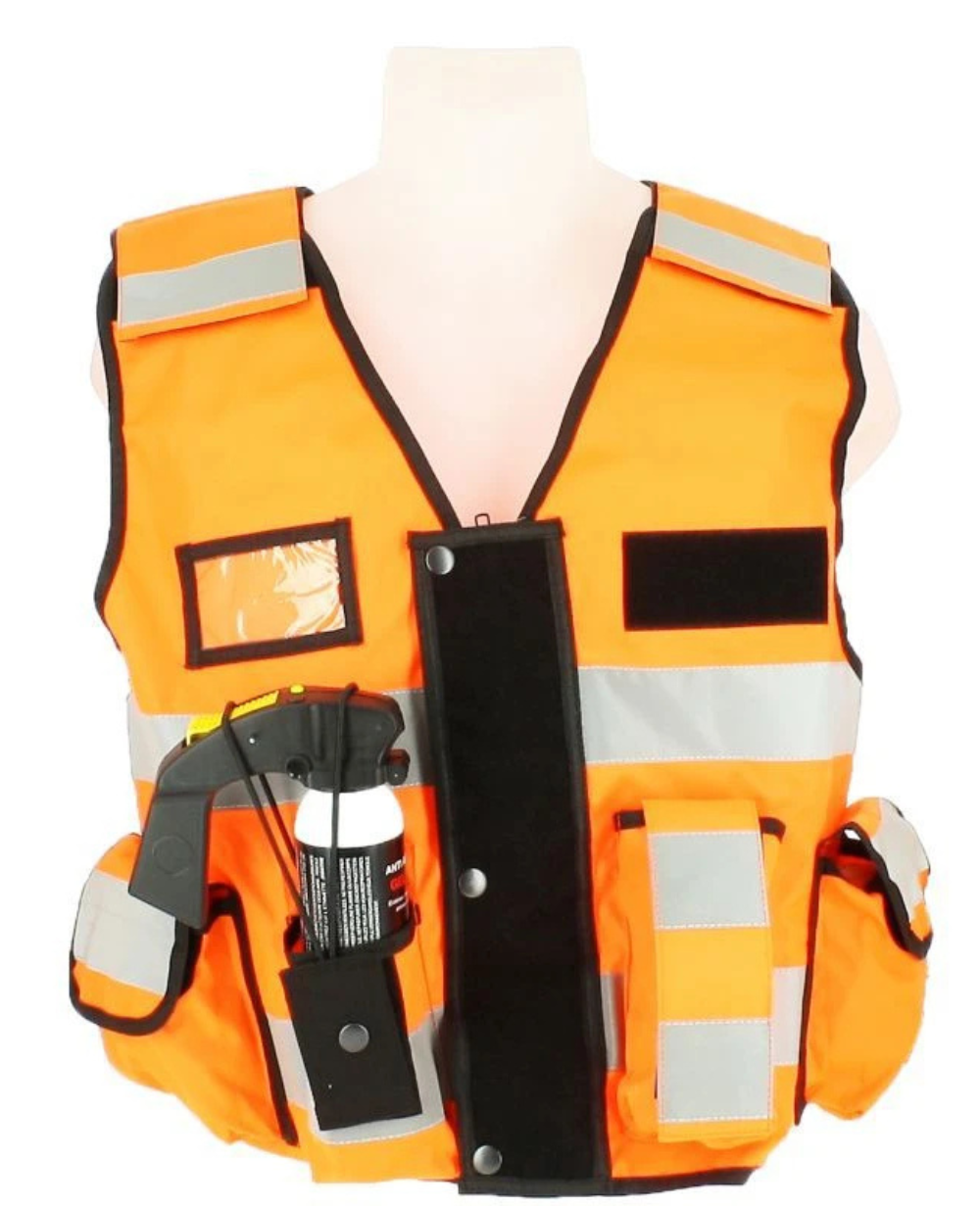 Gilet Tactique Sécurité SHOC Orange – Image 5