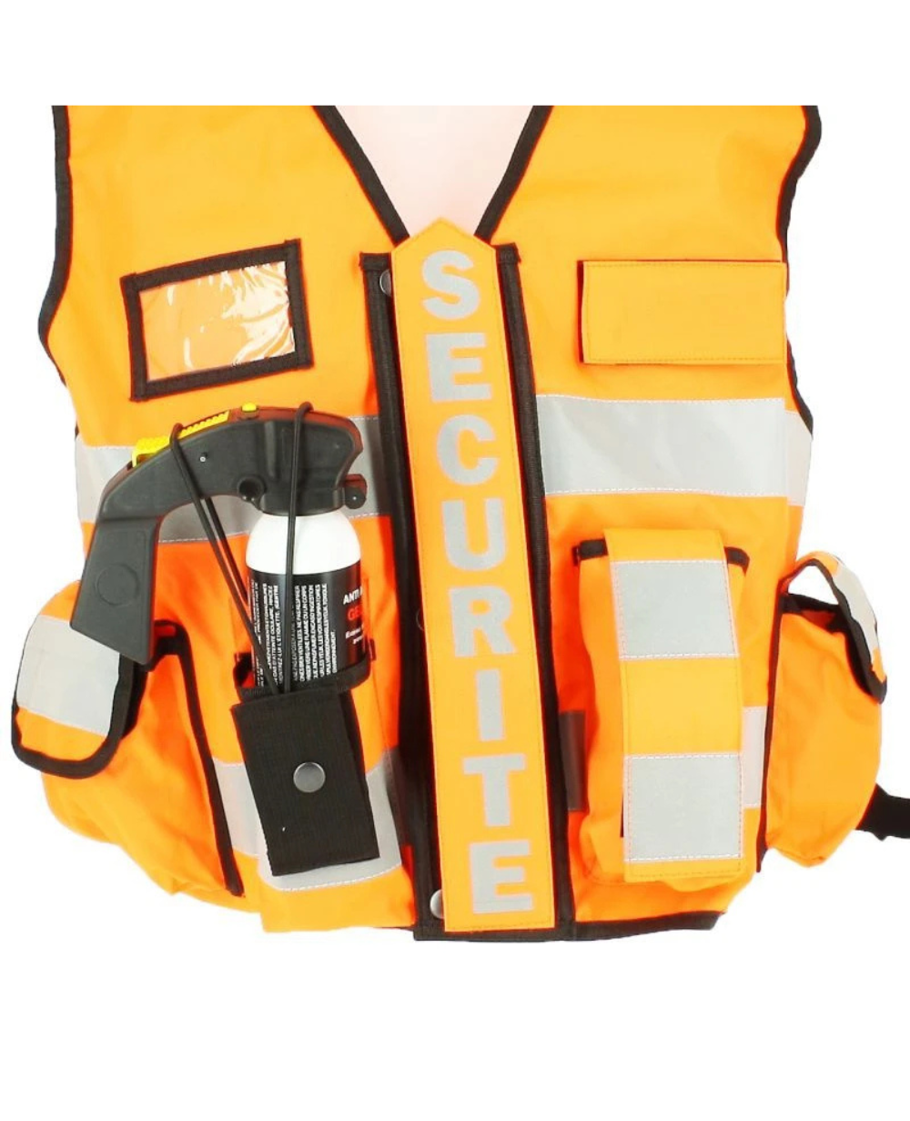 Gilet Tactique Sécurité SHOC Orange – Image 4