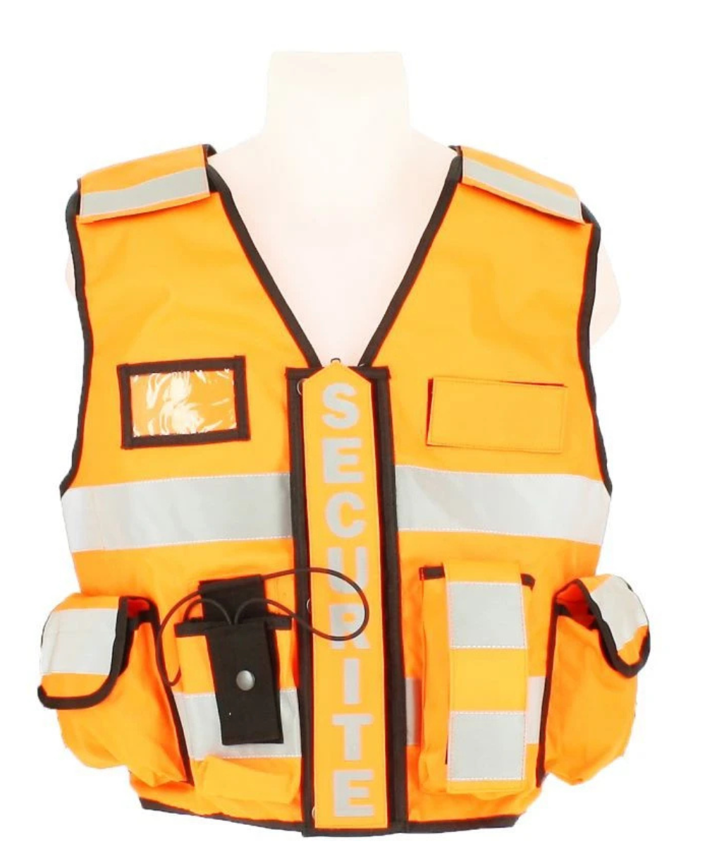 Gilet Tactique Sécurité SHOC Orange